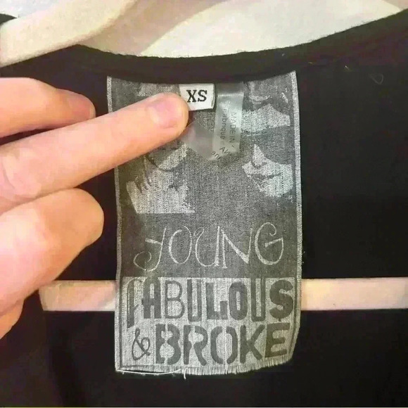 Young Fabulous & Broke Deep V-Neck Black Romper - Picture 4 of 6